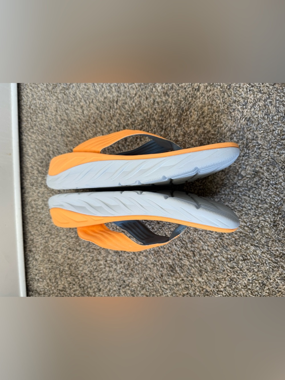 Hoka size 11 men’s Orange and Blue Flip-Flop Sandals - Picture 2 of 4